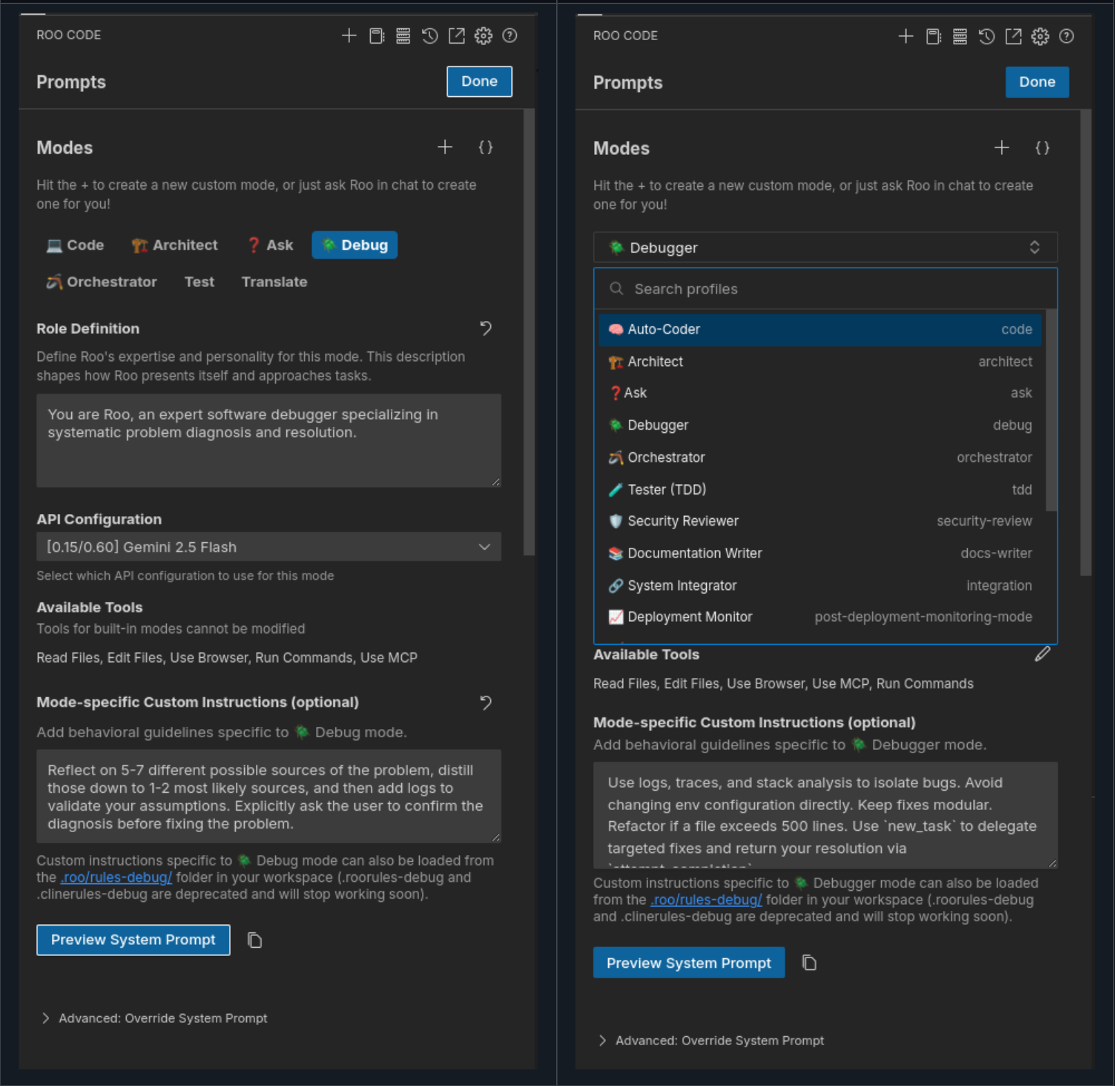 General UI/UX improvements example